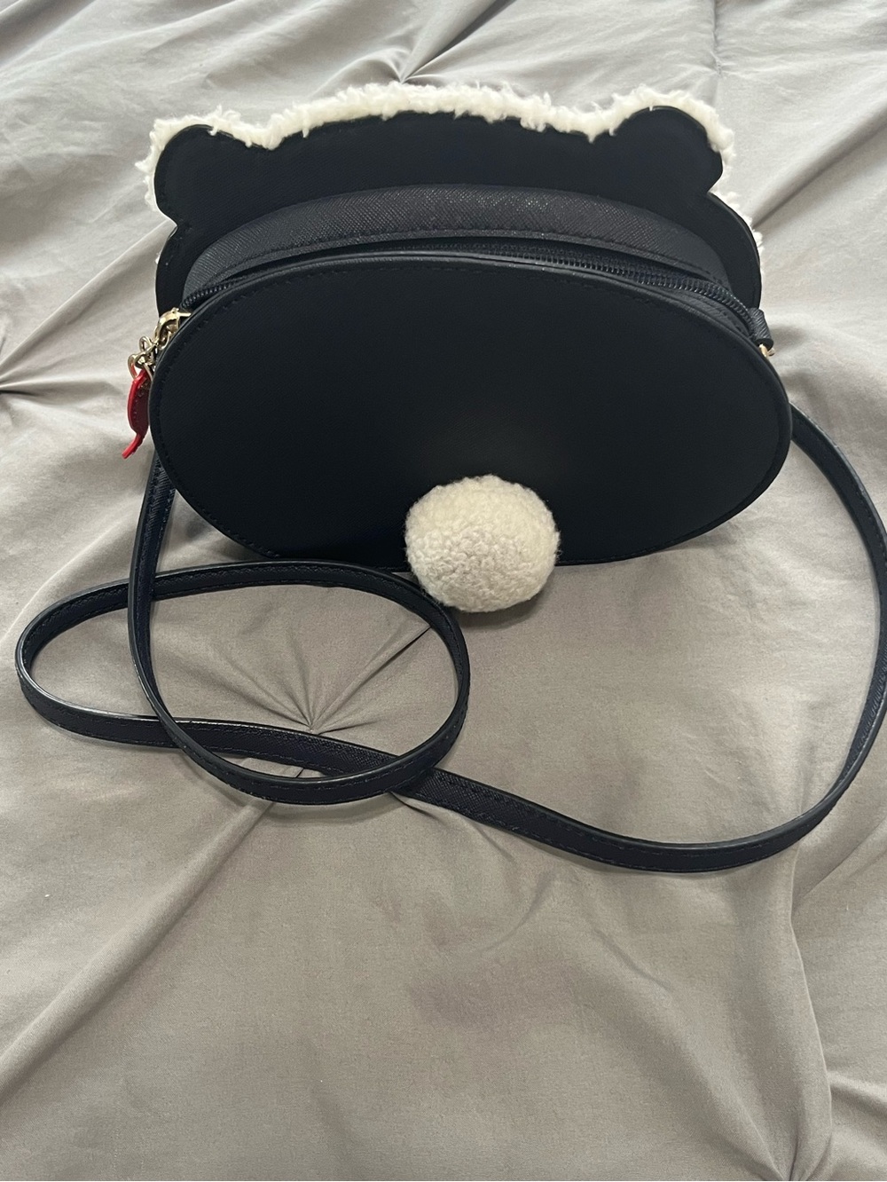 Kate Spade Sherpa polar bear crossbody Bag - Picture 2 of 8
